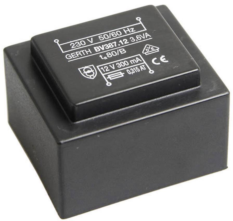 Gerth PTG383602 PCB mount transformer 1 x 230 V 2 x 18 V AC 3.60 VA 100 mA
