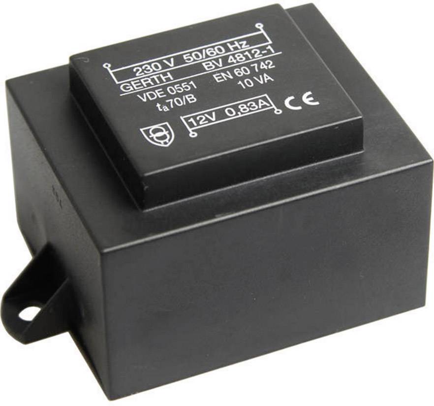 Gerth PT481801F PCB mount transformer 1 x 230 V 1 x 18 V AC 10 VA 555 mA