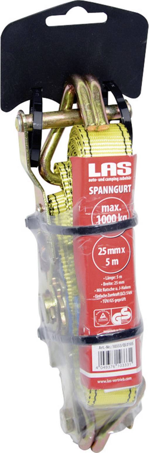 LAS 10333 Double strap Low lashing capacity (single/direct)=500 daN (L x W) 5 m x 25 mm Ratchet