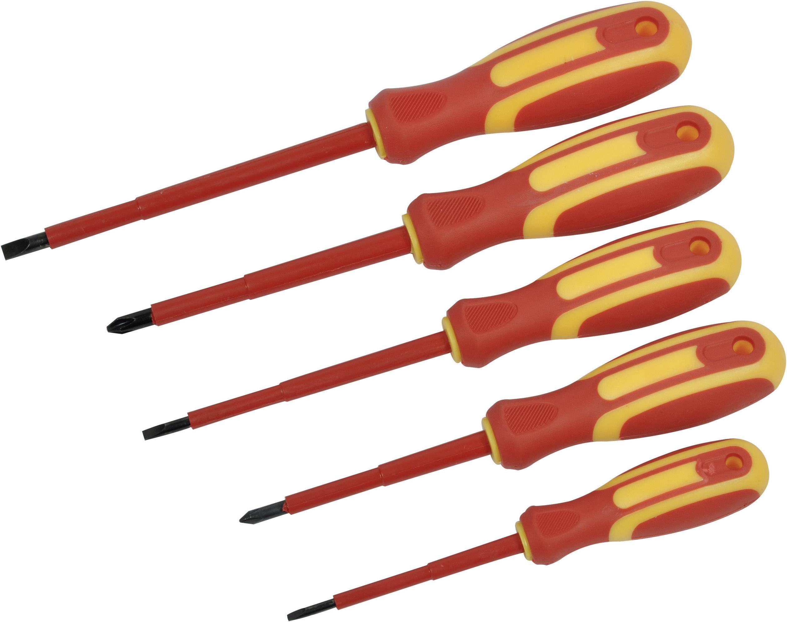 AVIT VDE Screwdriver set 5-piece Slot, Pozidriv