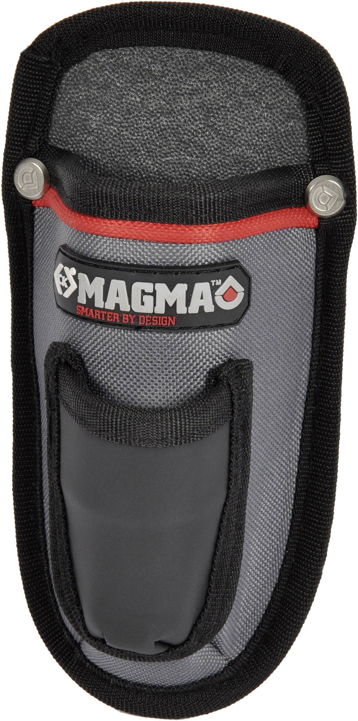 Bumbag with a grey front panel and black trim, marked with 'Magma'. Designed for the secure storage of small tools.
