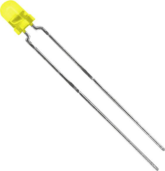 Vishay TLHY4400 LED wired Yellow Circular 3 mm 10 mcd 60 ° 30 mA 2.4 V