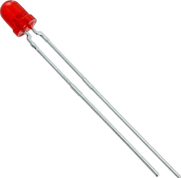Vishay TLLR4401 LED wired Red Circular 3.2 mm 2 mcd 50 ° 7 mA 1.9 V