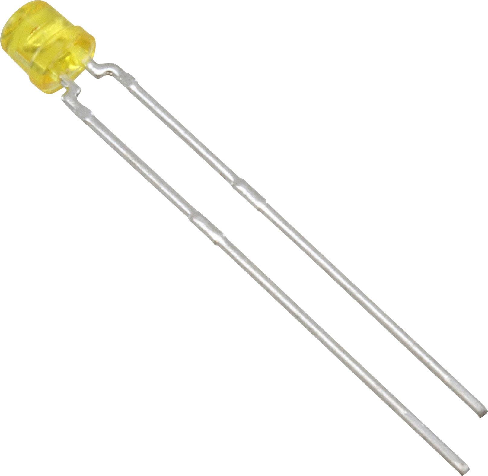 Vishay TLVY4200 LED wired Yellow Cylindrical 3 mm 30 mcd 170 ° 30 mA 2.4 V
