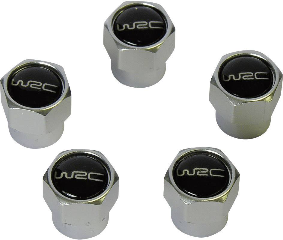 Unitec Valve dust cap 5-piece set Silver, Black