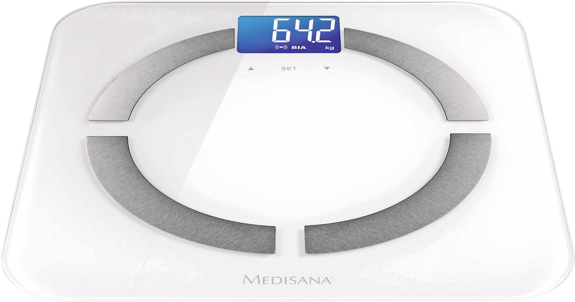 Smart bathroom scales Medisana BS 430 connect Weight range=180 kg White