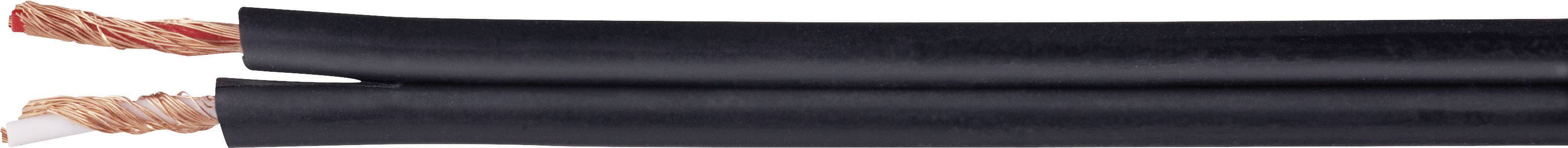 Two black speaker cables with copper-coloured cores at the ends lie side by side on a white background.