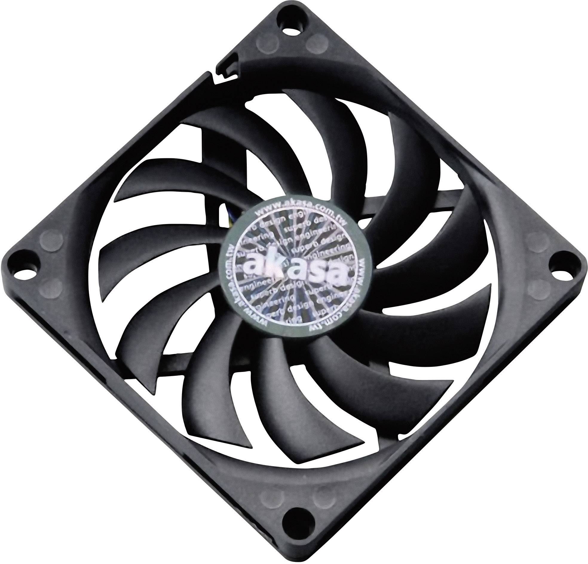 Akasa AK-FN076 Slimline PC fan Black (W x H x D) 80 x 80 x 10.8 mm