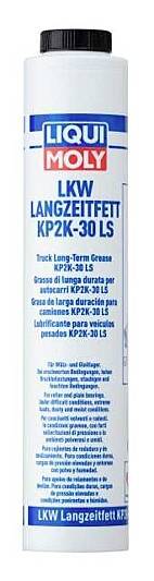 'Liqui Moly LKW Long-Term Grease KP2K-30 LS'. A tube of lubricating grease for long service life and high protection of lorry components.