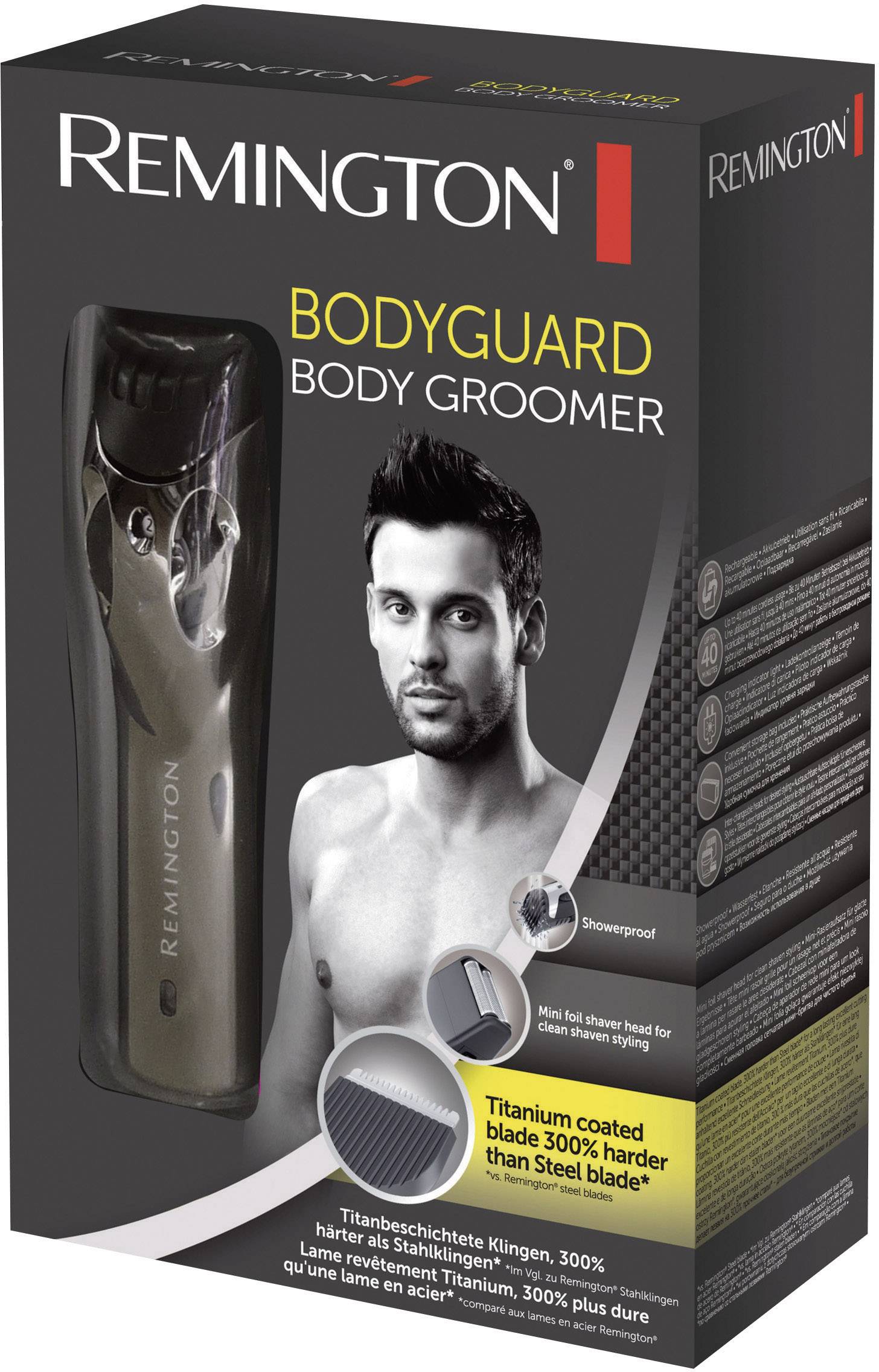 Remington BHT2000A Body hair trimmer Silver, Black