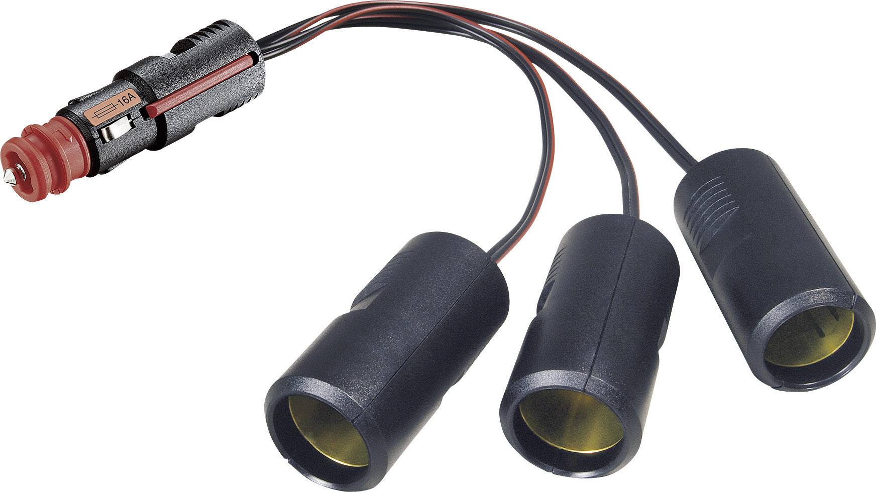 ProCar 12/24 V 5A Car Triple Power Adapter Max. load capacity=15 A Splitters 12 V, 24 V