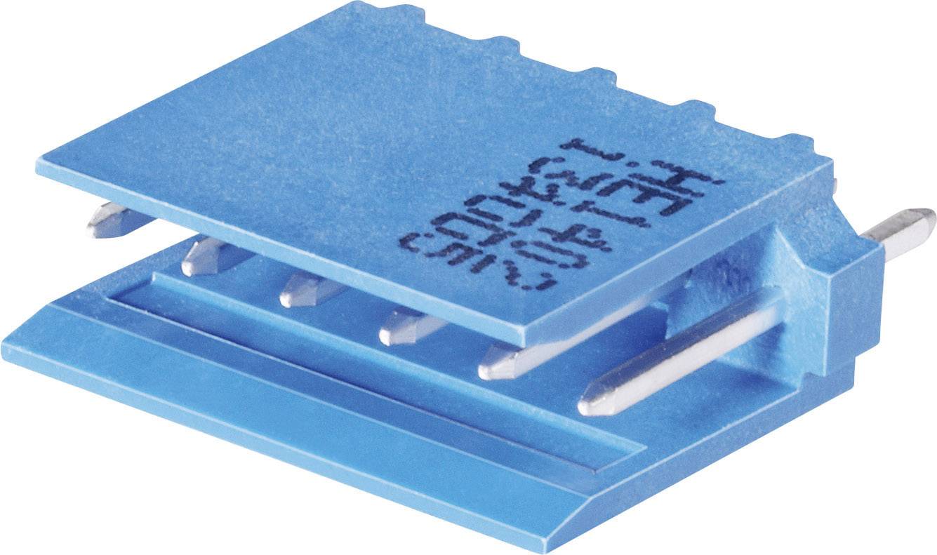 Blue jumper short-circuit plug with metal pins, commonly used in electronics for connecting circuits on circuit boards.
