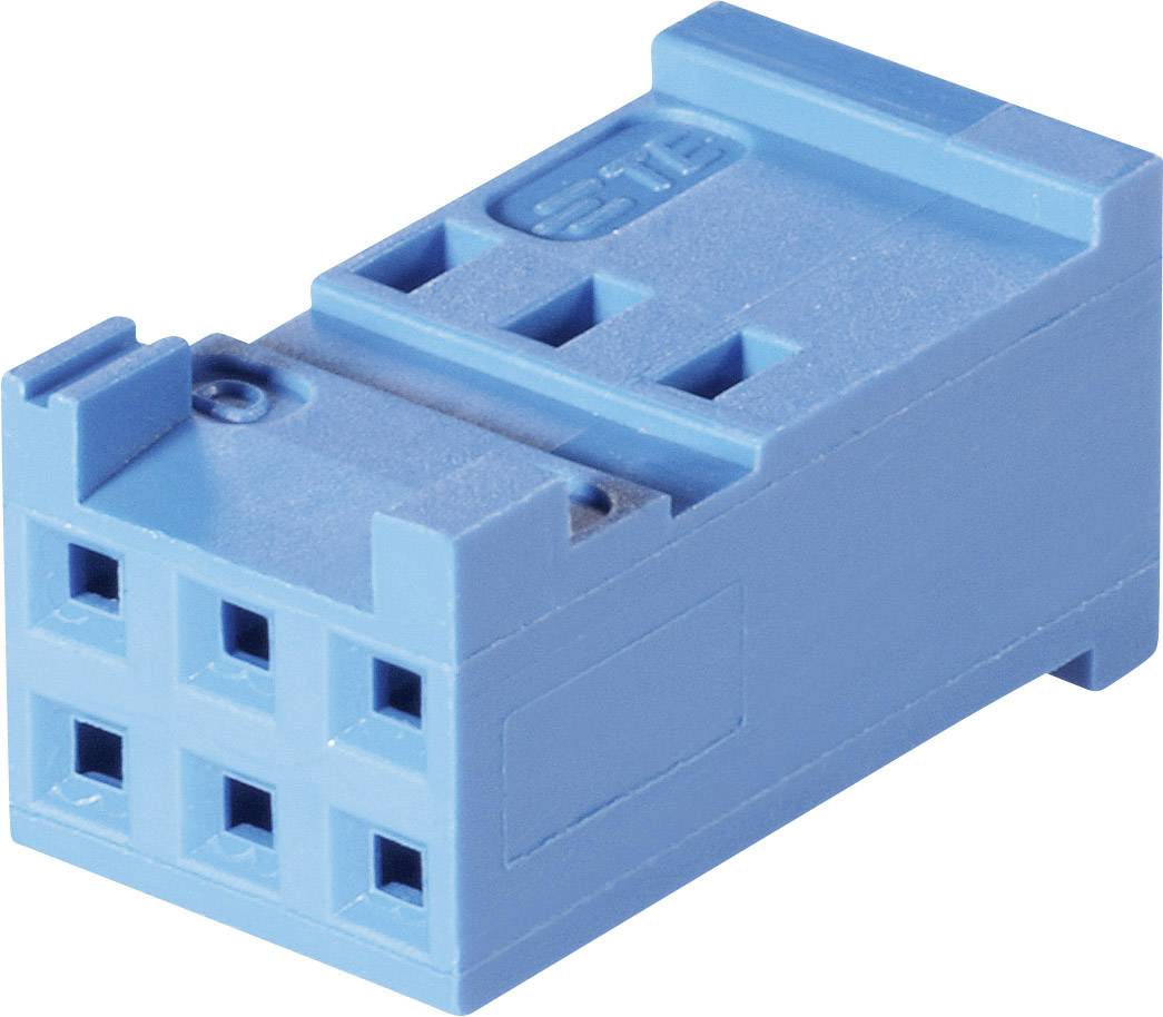 TE Connectivity Socket housing cable AMPMODU HE13/14 Total number of pins 6 Contact spacing: 2.54 mm 281839-3