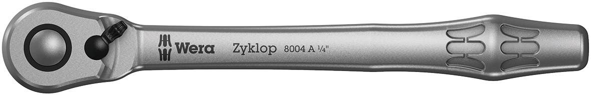 Ratchet spanner with ergonomic handle, brand name 'Wera Zyklop 8004 A 3/8