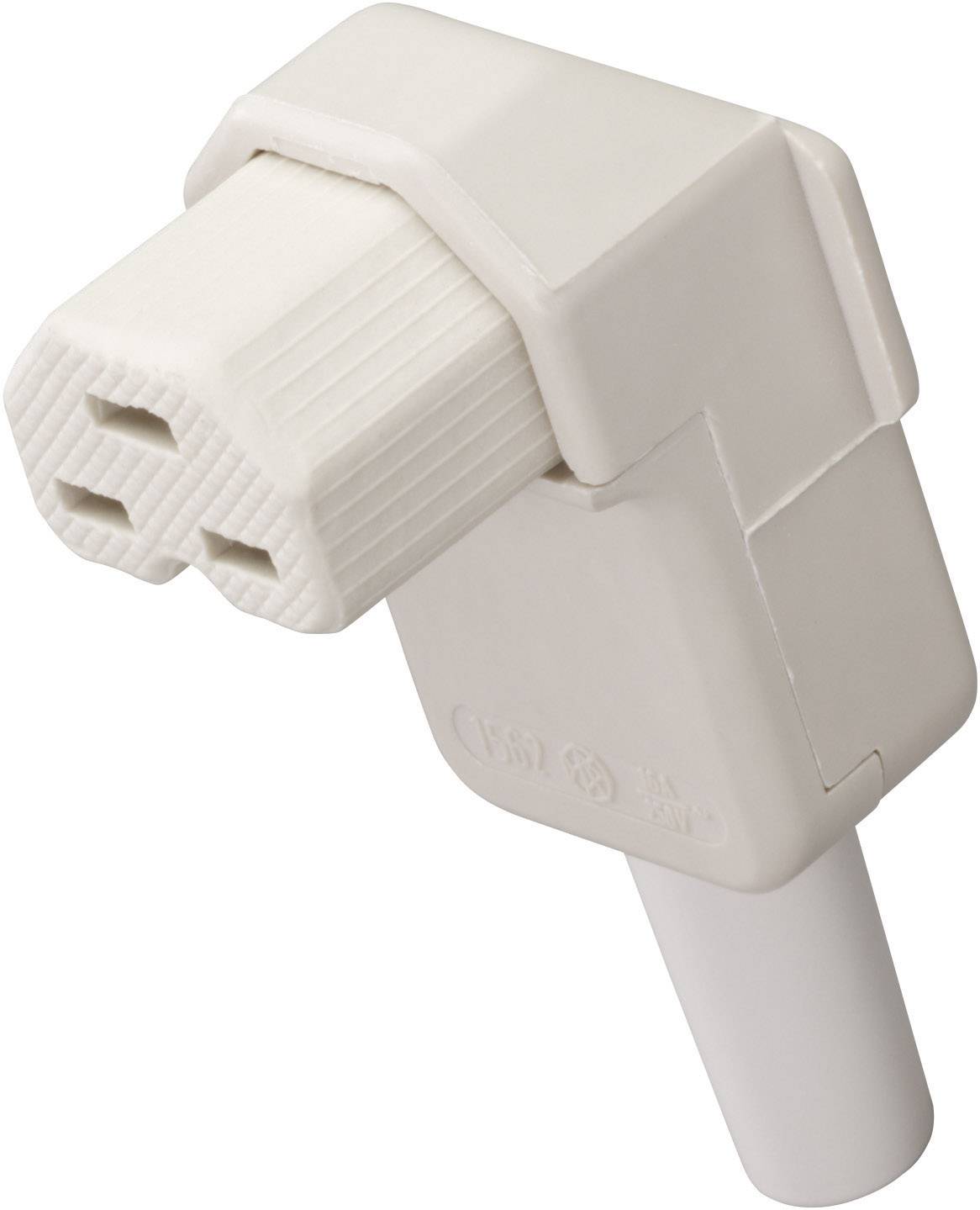 Kalthoff 156206 Hot wire connector Socket, right angle Total number of pins: 2 + PE 16 A White 1 pc(s)