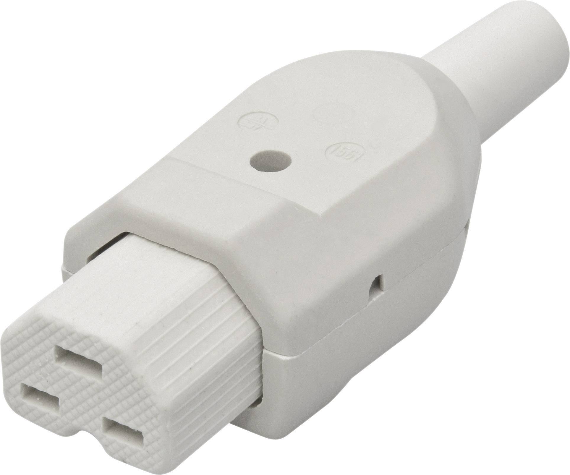 Kalthoff 156106 Hot wire connector Socket, straight Total number of pins: 2 + PE 16 A White 1 pc(s)