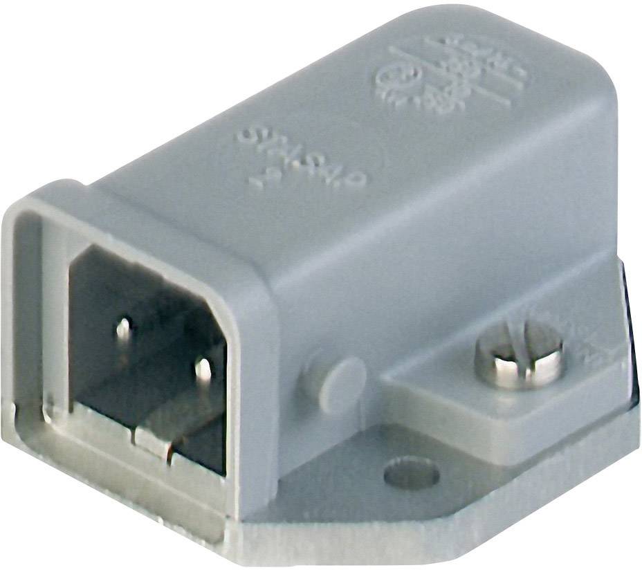 Hirschmann 930822106-1 Mains connector STASAP Plug, horizontal mount Total number of pins: 2 + PE 16 A Grey 1 pc(s)