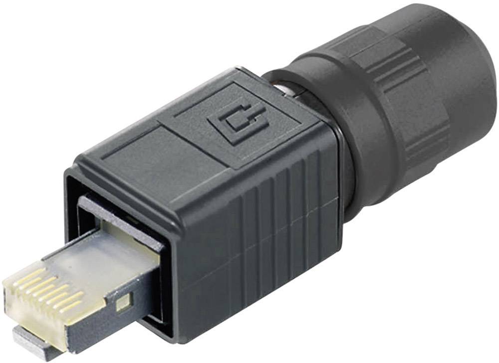 Telegärtner 100007463 RJ45 connector set version 4 100007463 Plug, straight Pins: 8P8C Black 1 pc(s)