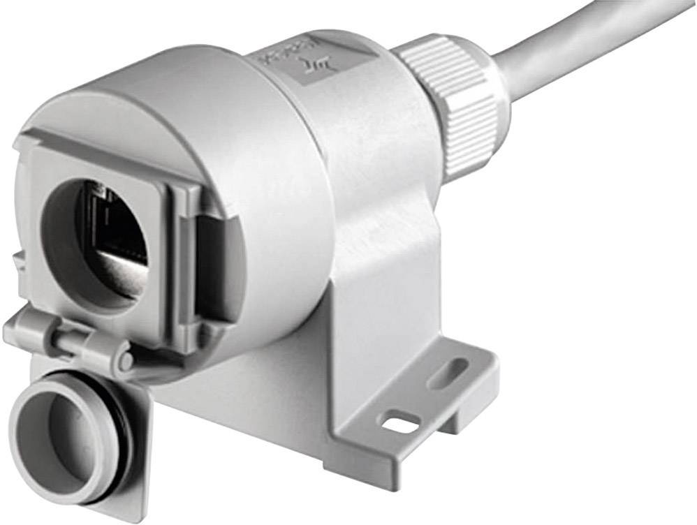 Telegärtner 100022949 RJ 45 connector socket option 6 100022949 Socket, straight Pins: 8P8C Light grey 1 pc(s)