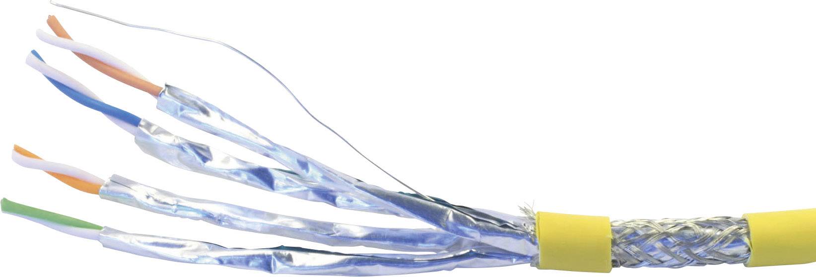 VOKA Kabelwerk 170202-21 Network cable CAT 7 S/FTP 4 x 2 x 0.32 mm² Yellow Sold per metre