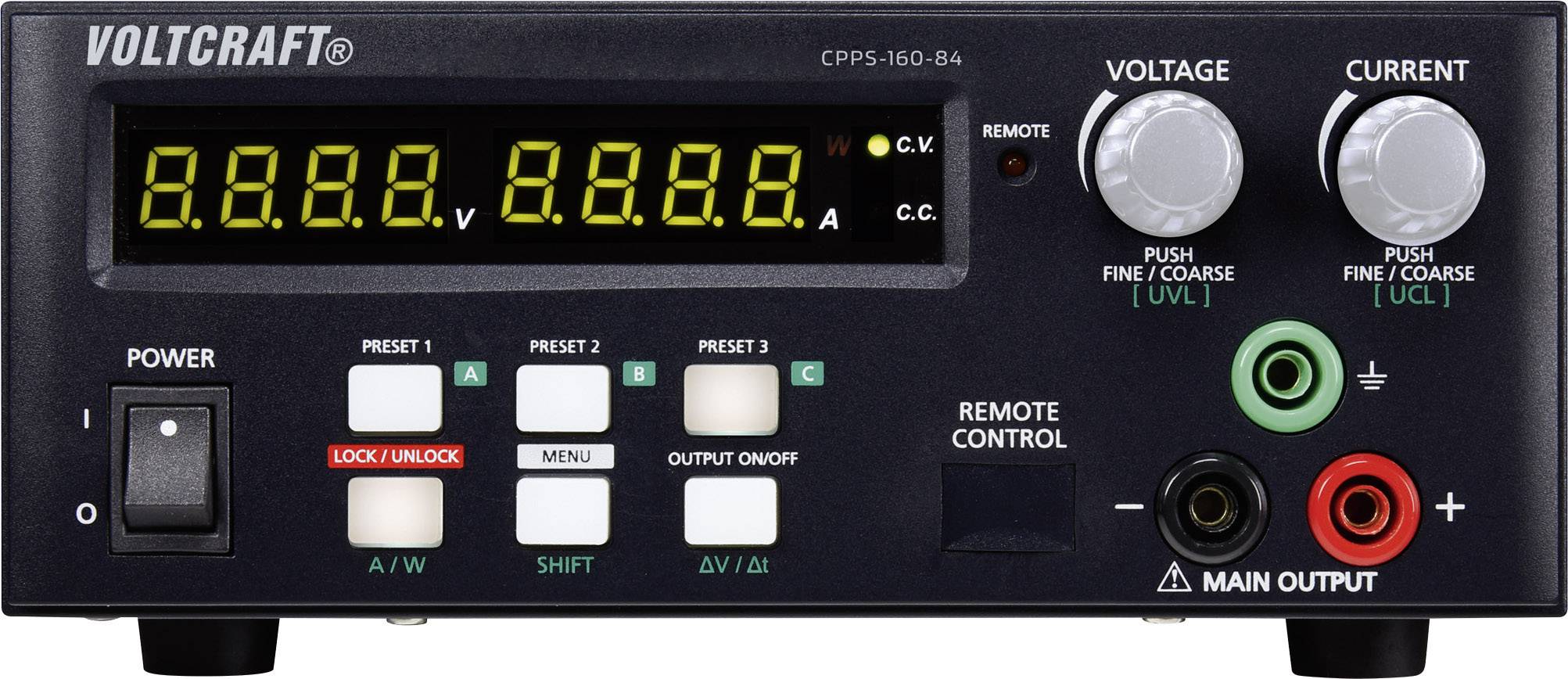 A voltmeter displays the voltage and current. Controls for adjusting the values are also visible.