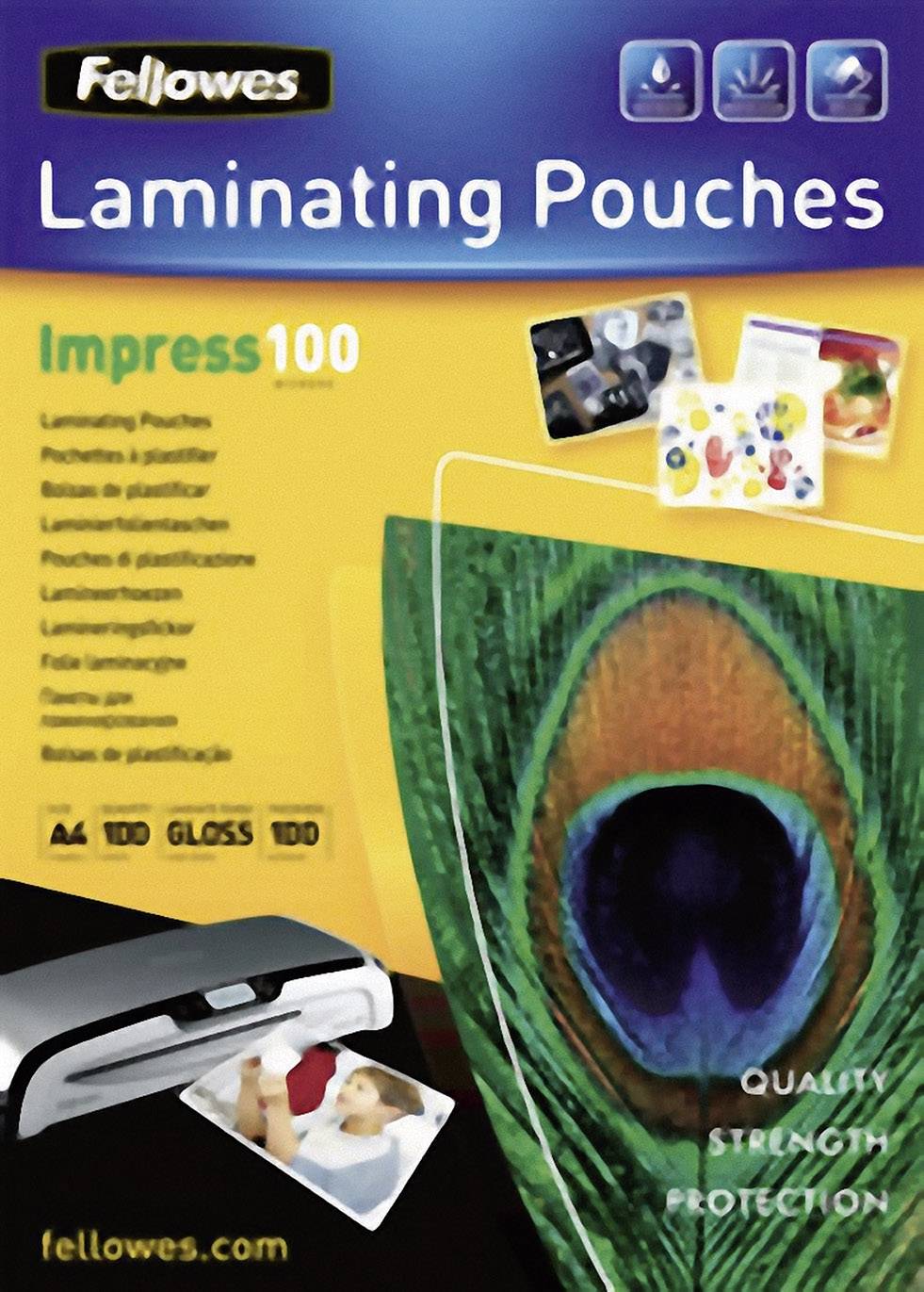 Fellowes Laminate sheet A4 100 micron glossy 100 pc(s)