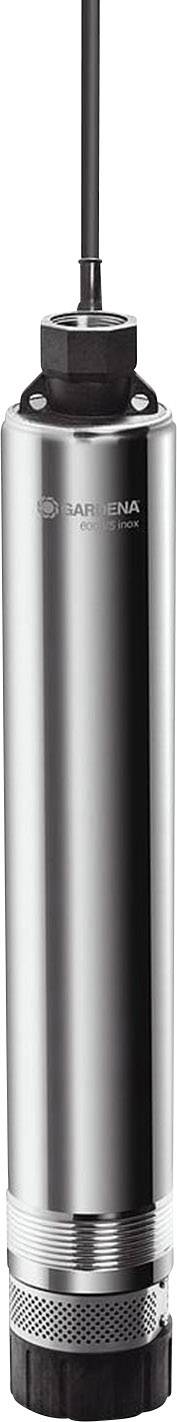 A cylindrical metal pump with a cable on top, likely suitable for use in wells or water extraction.