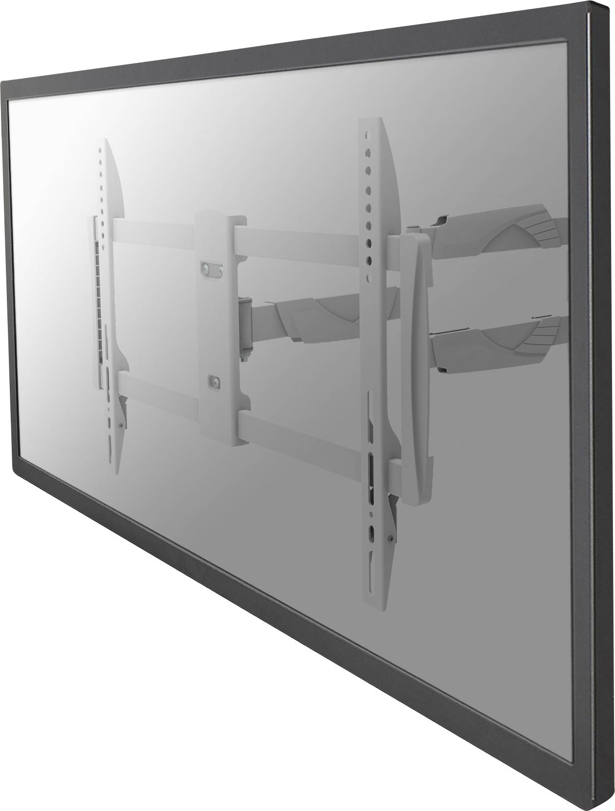 The screenshot shows a wall mount for a flat-screen television. The mount is installed on a smooth surface.