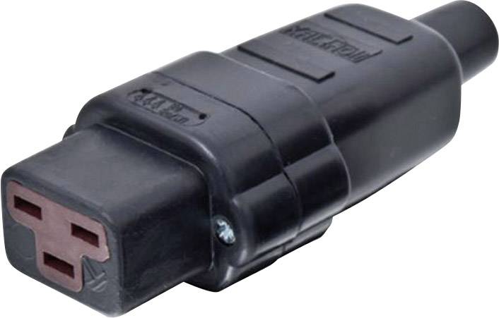 Kalthoff 444000 IEC connector Socket, straight Total number of pins: 2 + PE 16 A Black 1 pc(s)
