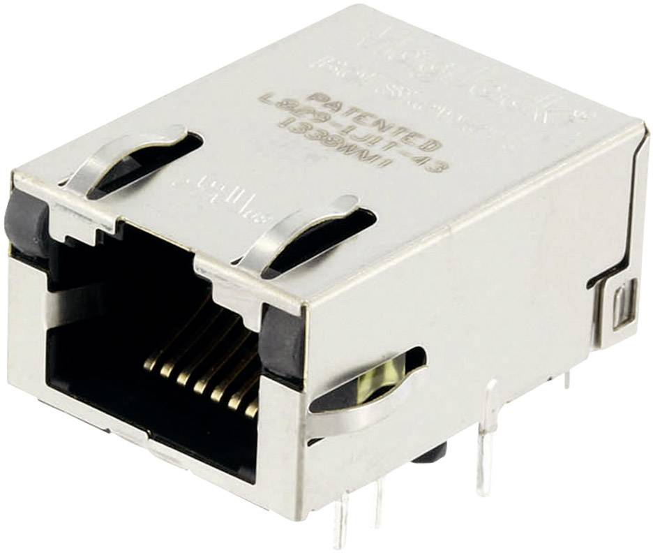 BEL Stewart Connectors MagJack Gigabit Ethernet 8 transmitter with LEDs ULP L829-1J1T-43 Socket, horizontal mount Gigabit
