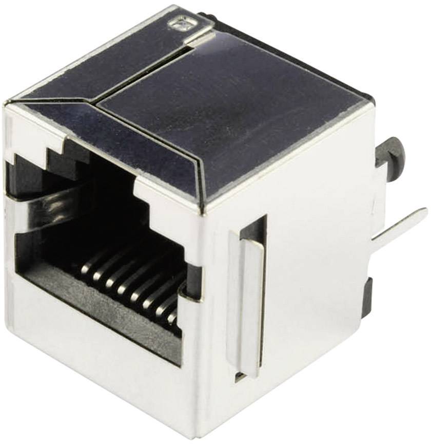 BEL Stewart Connectors SS65100-022F Modular build-in bush vertical shielded with flange SS65100-022F Socket, vertical vertical