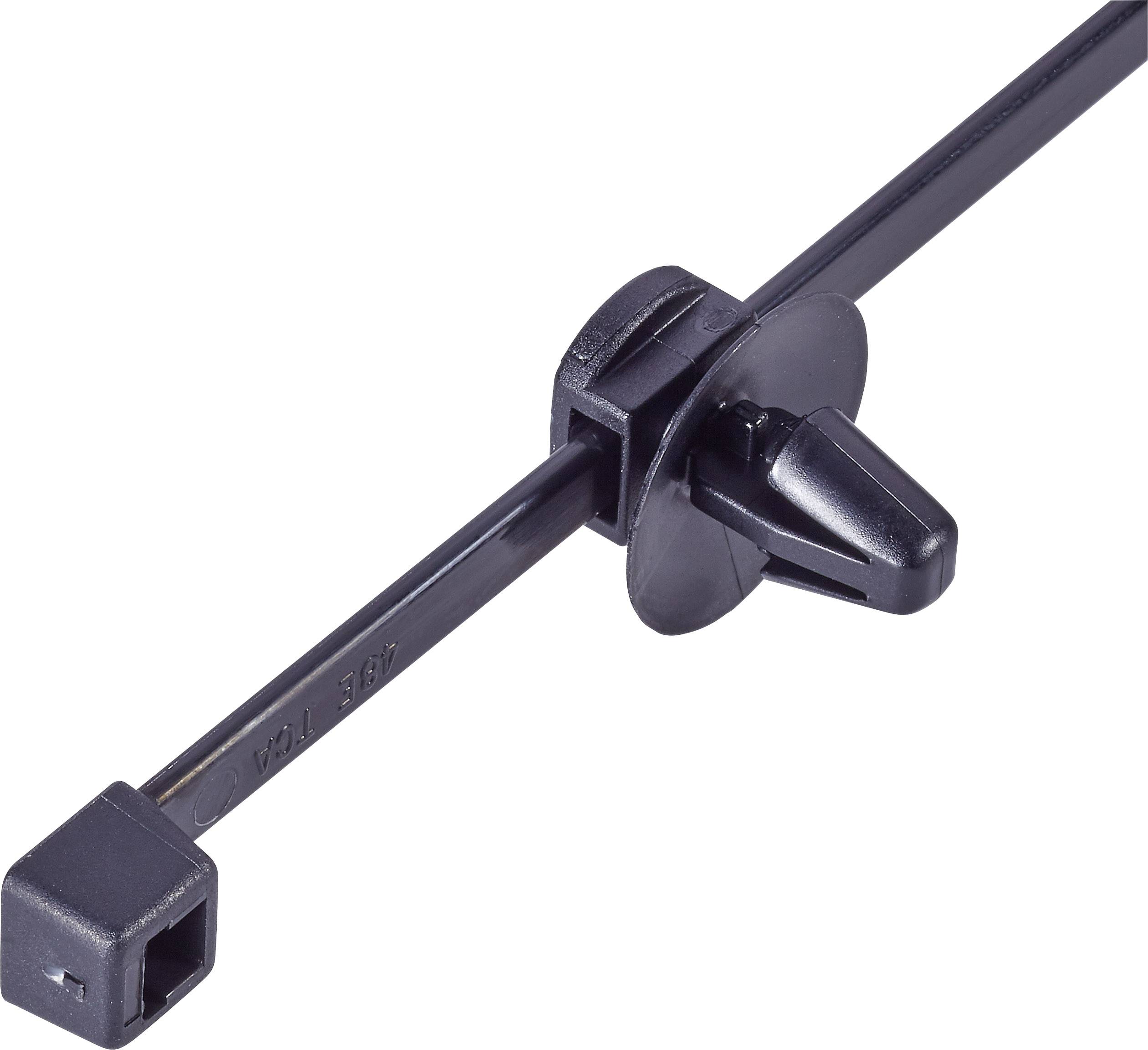 HellermannTyton 150-37792 T50RSFT6,5 16-3-MC5 Cable tie 200 mm 4.60 mm Black Spring toggle and disc