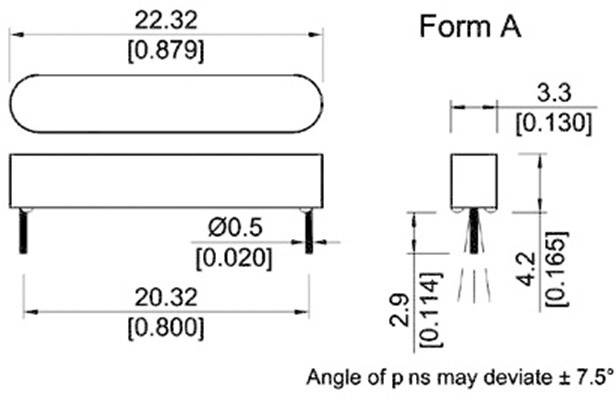 StandexMeder Electronics MK06-8-C Reed switch 1 maker 180 V DC, 180 V AC 0.5 A 10 W
