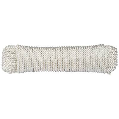 dörner + helmer 190320 Polyamide rope braided (Ø x L) 6 mm x 30 m White