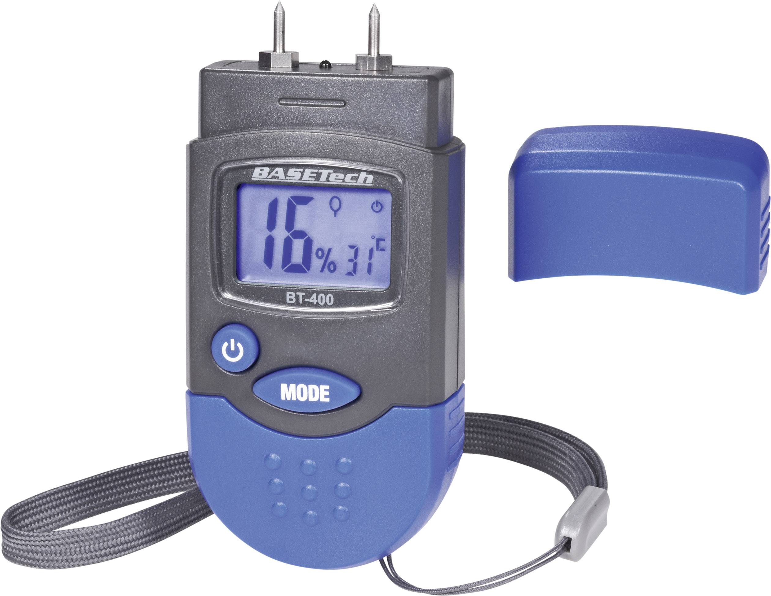 Basetech BT-400 Moisture meter Building moisture reading range 0.2 up to 2.0 vol% Wood moisture reading range 6 up to 44 vol%