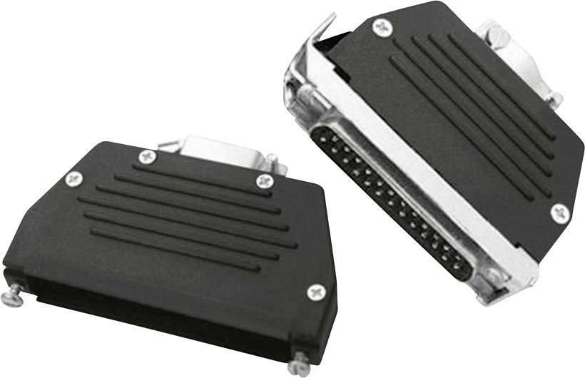 Two parallel SCSI plugs with black housings and metallic connectors, typical of older computer hardware connections.