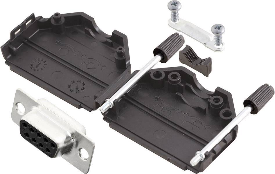 MH Connectors MHDPPK9-DB9S-K D-SUB receptacle set 180 ° Number of pins: 9 Solder bucket