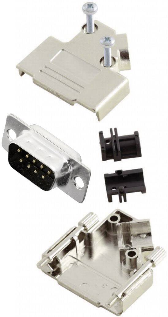 MH Connectors MHD45PK9-DB9P-K D-SUB pin strip set 45 ° Number of pins: 9 Solder bucket