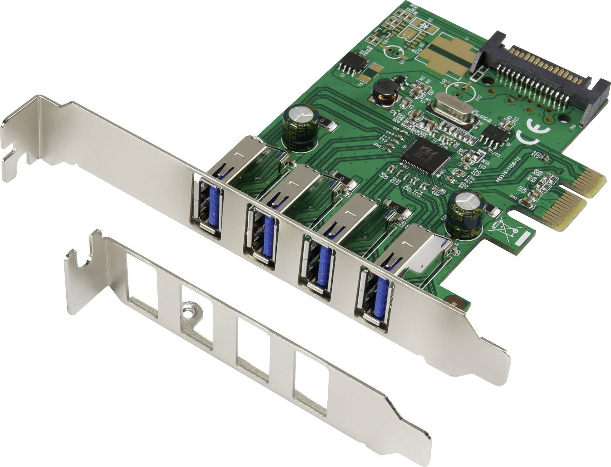 Renkforce 4 ports USB 3.2 1st Gen controller card USB type A PCIe