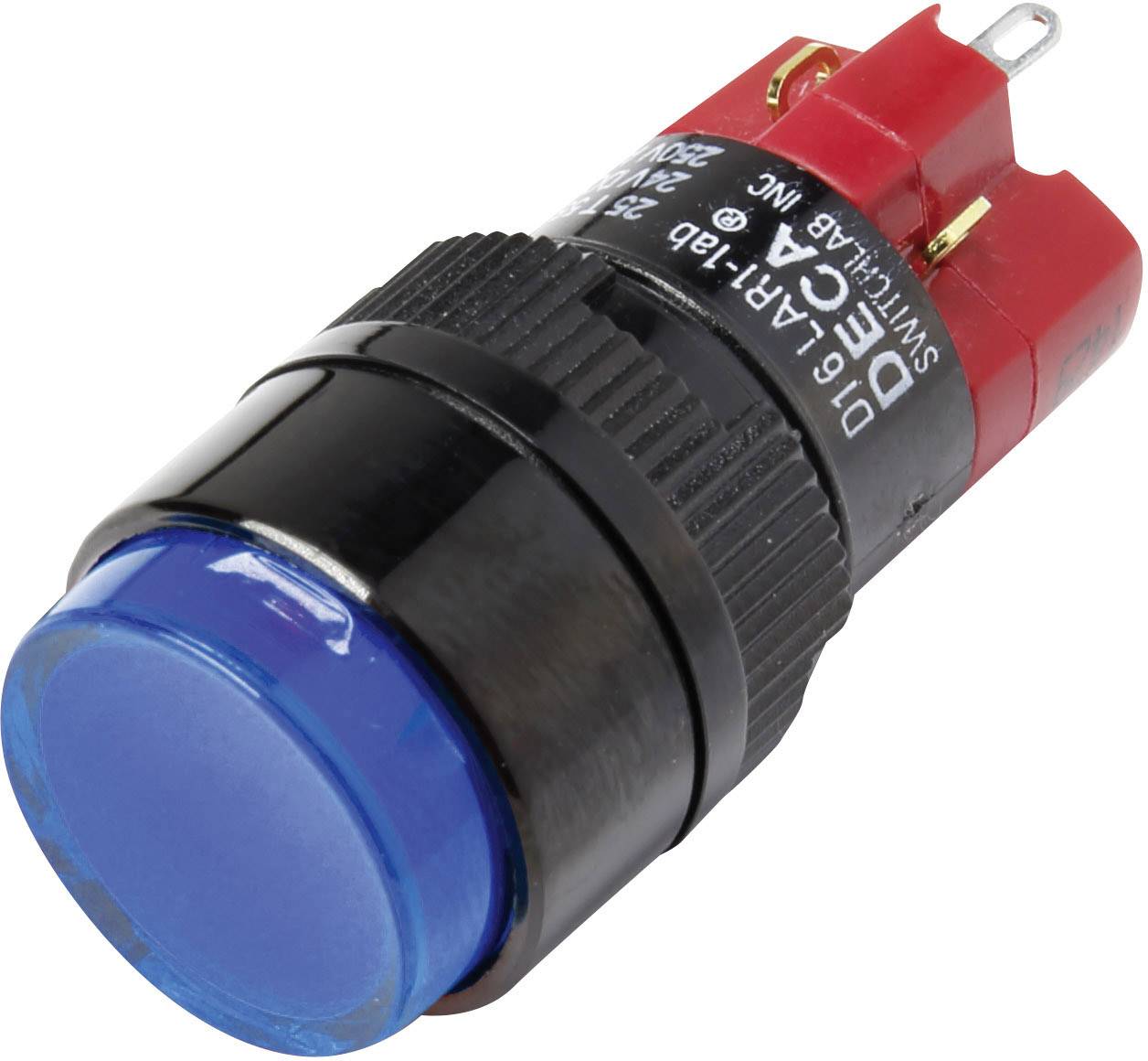 DECA D16LAR1-1abKB D16LAR1-1abKB Pushbutton switch 250 V AC 5 A 1 x Off/On latch Blue IP40 1 pc(s)