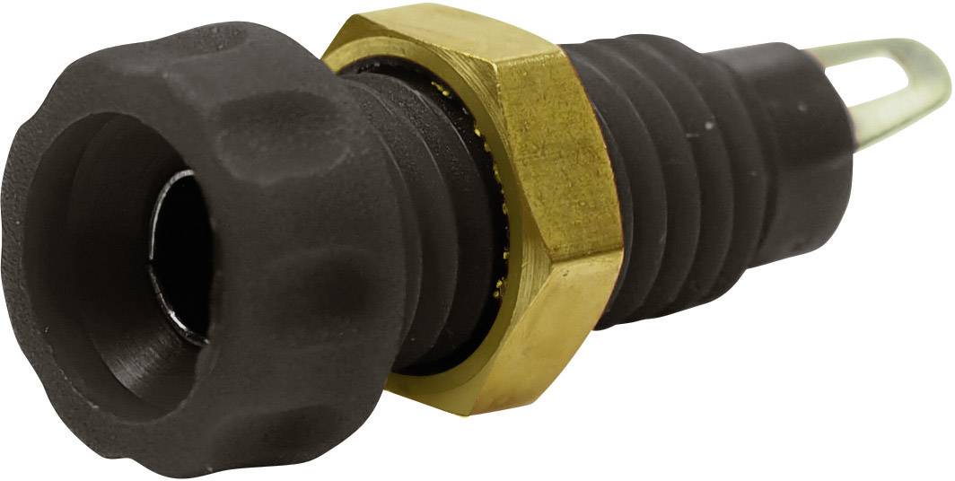 Cliff CL1450A Jack socket Socket, vertical vertical Pin diameter: 4 mm Black