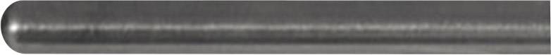 A long, silver metal rod with a slightly reflective surface, lying horizontally.