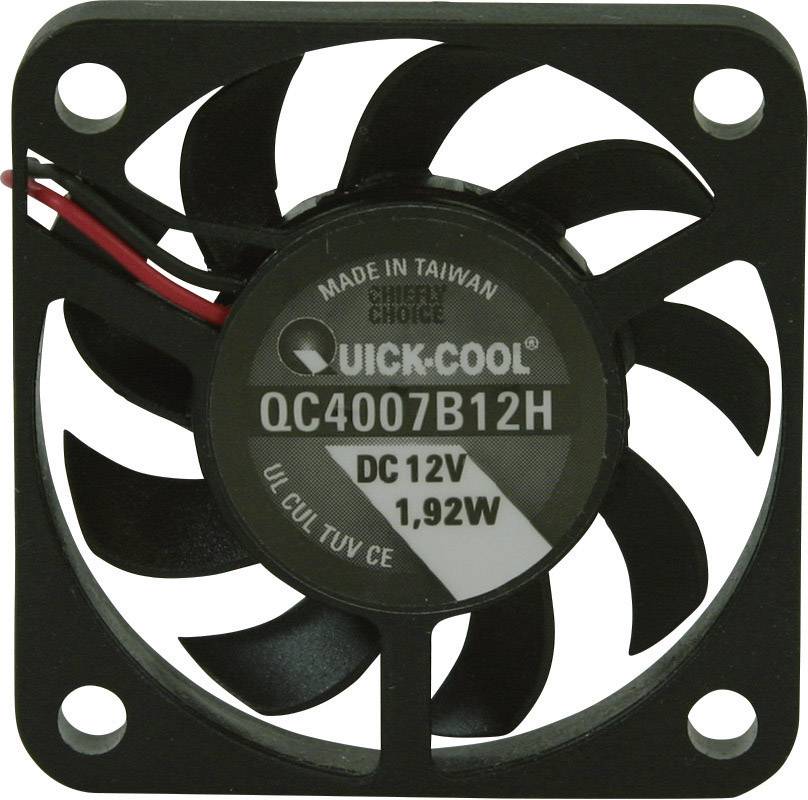 QuickCool QC4007B12H Axial fan 12 V DC 10.82 m³/h (L x W x H) 40 x 40 x 7 mm