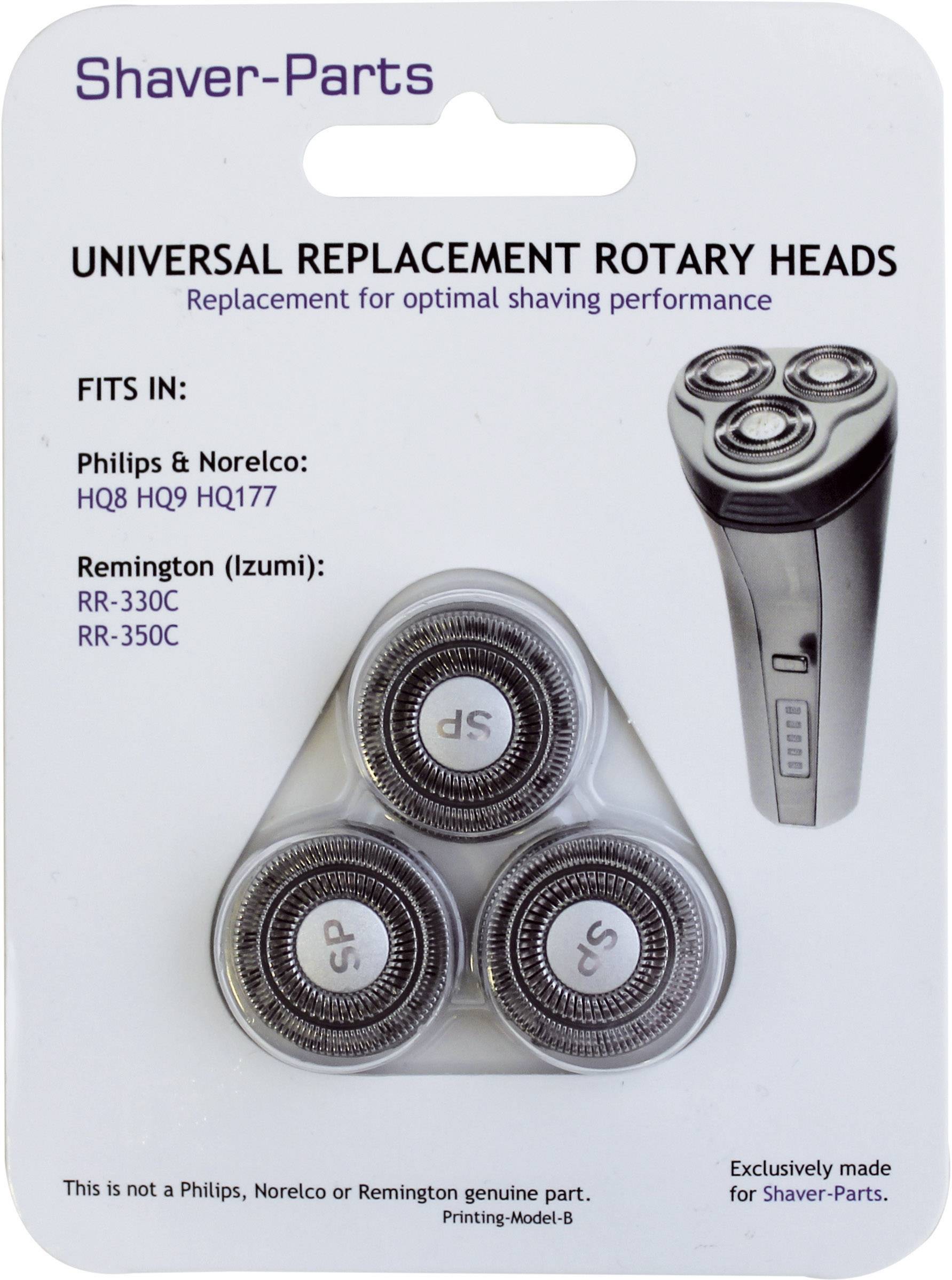 Replacement Rotary Heads for Shavers from Shaver-Parts. Compatible with Philips HQ8, HQ9, HQ177 and Remington RR-330C, RR-350C.