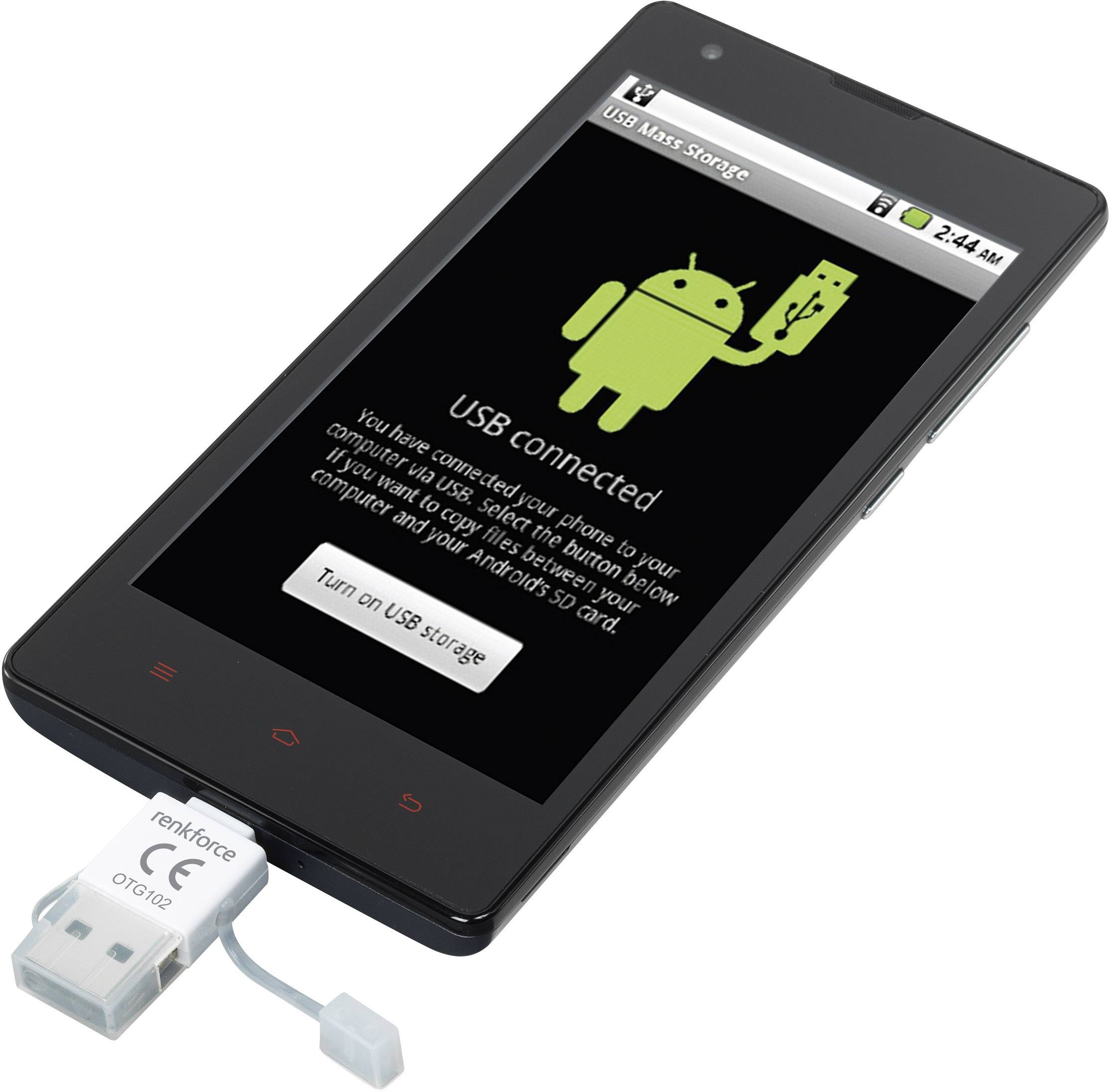 USB smartphone/table card reader Renkforce OTG102 USB 2.0, Micro USB 2.0