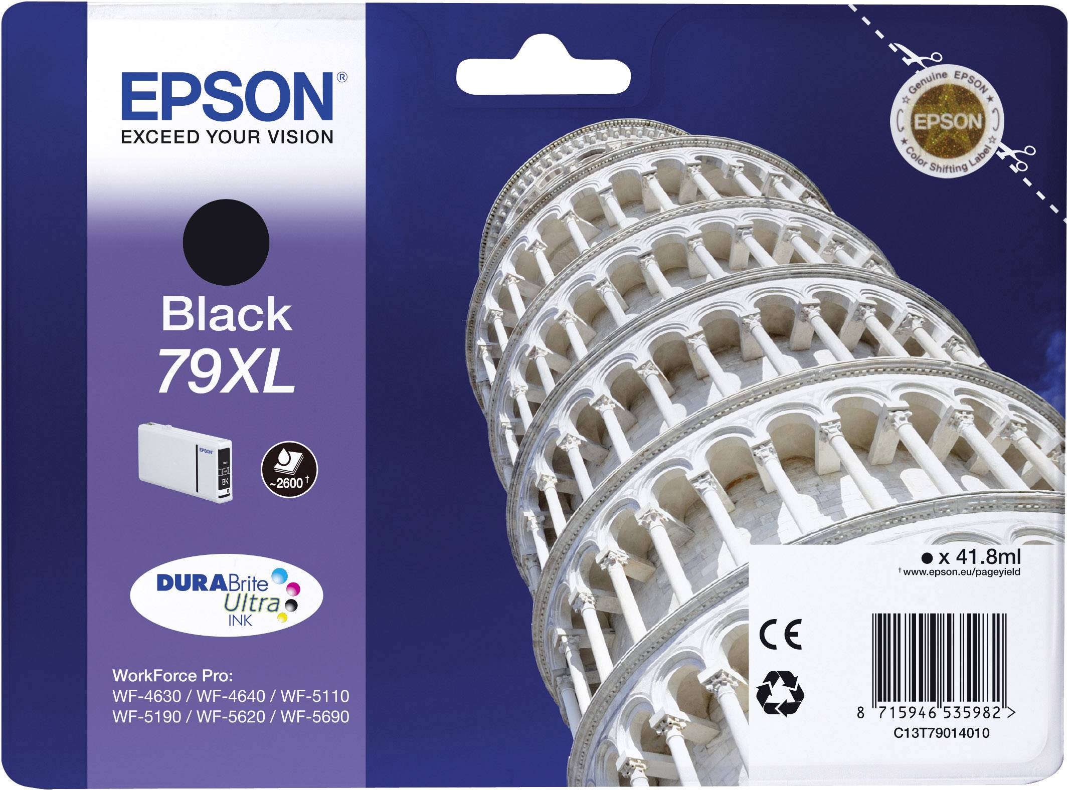 Epson Ink T7901, 79XL Original Black C13T79014010