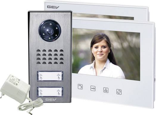 GEV 088351 Video door intercom Corded Complete kit Semi-detached White, Anthracite
