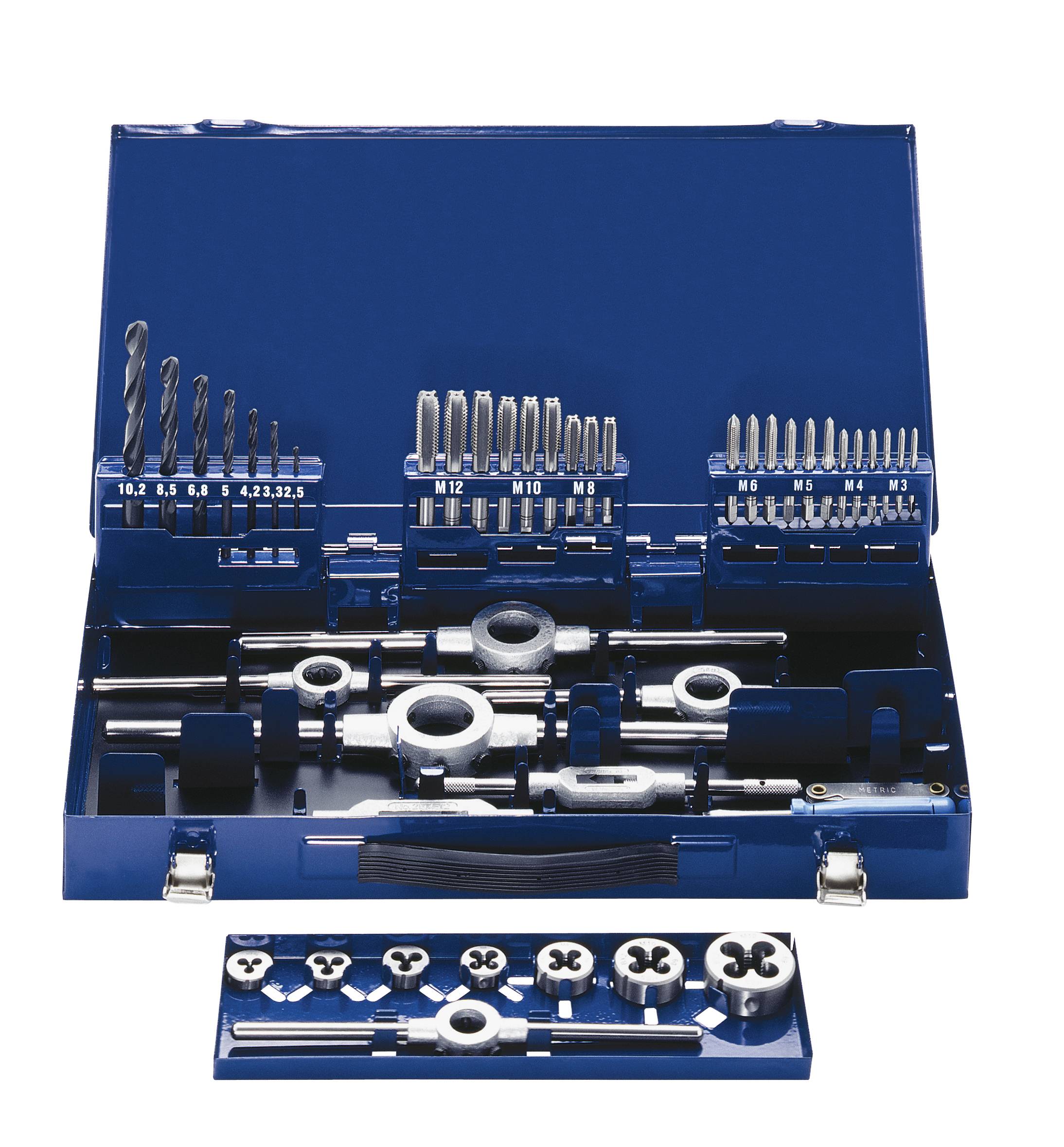 Eventus by Exact 10722 Tap tool kit 43-piece HSS metric M3, M4, M5, M6, M8, M10, M12