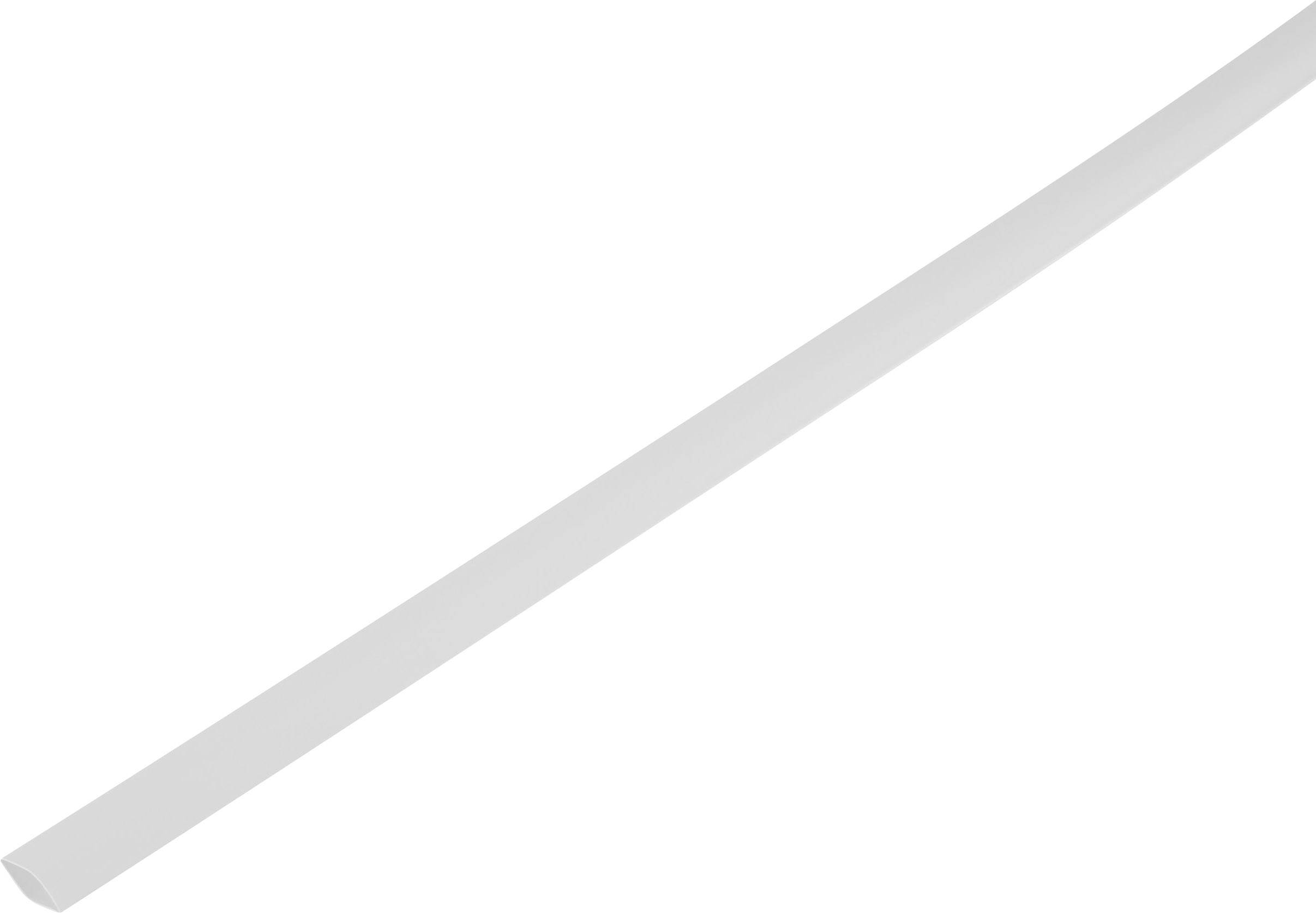 A white, straight drinking straw on a white background.