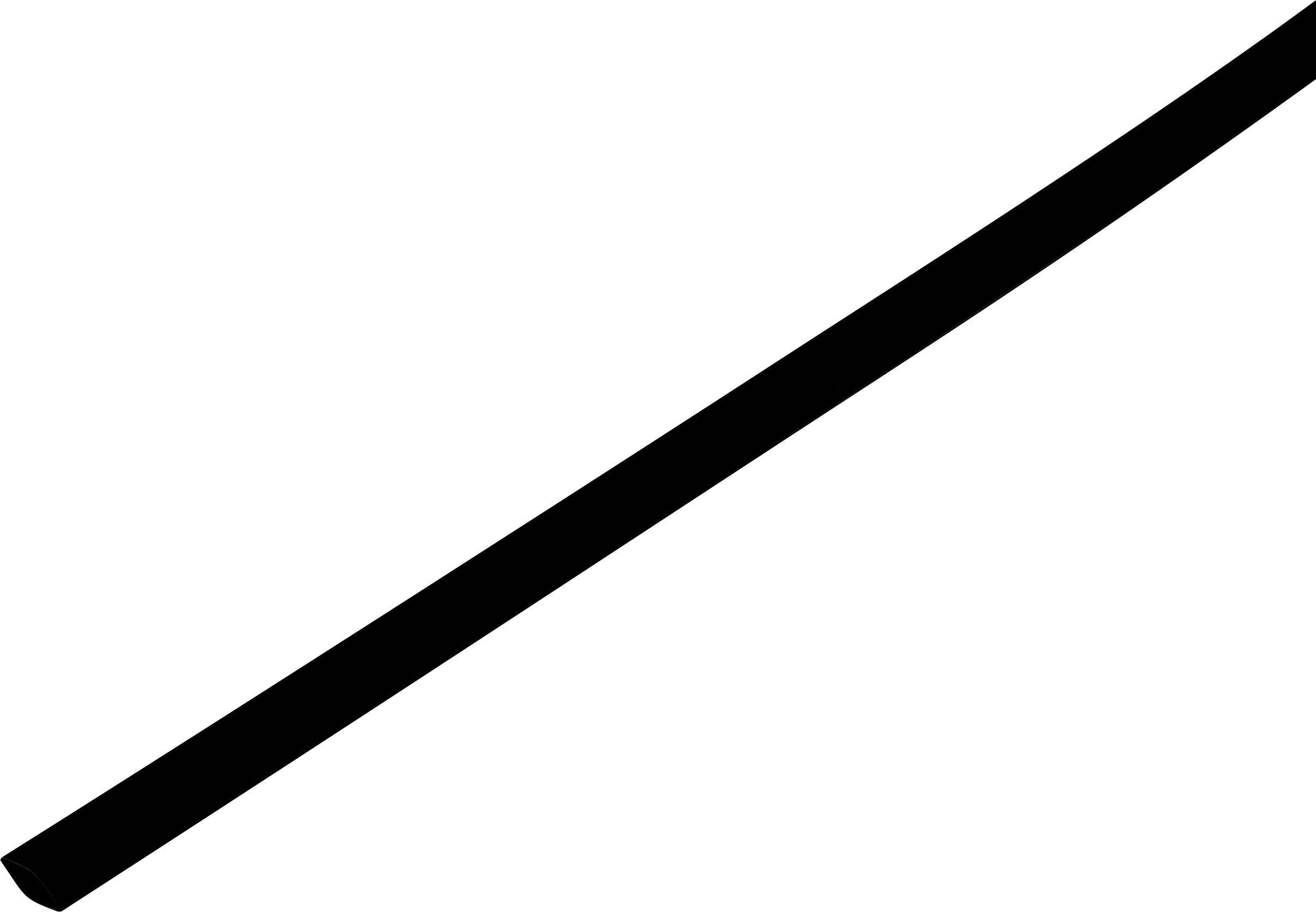 A black, diagonal line on a white background from bottom left to top right.